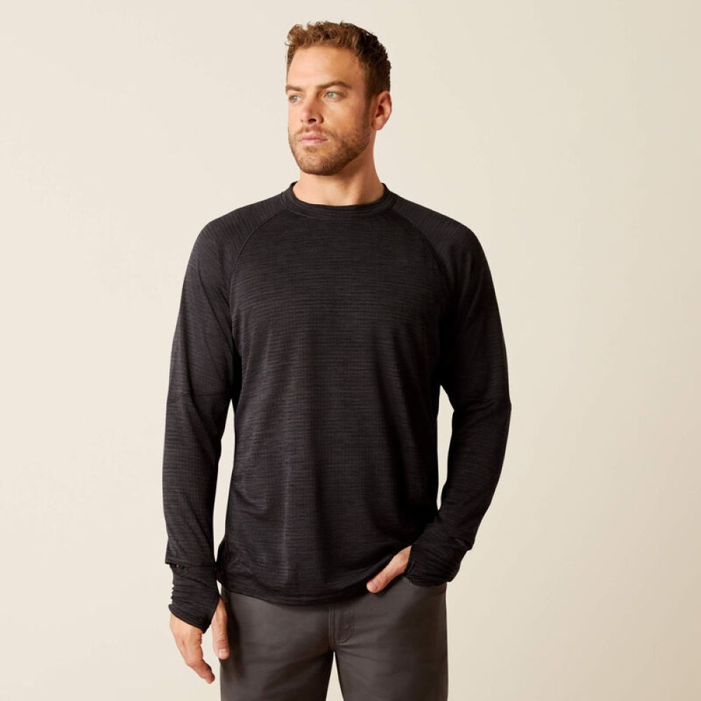 Rebar Gridwork Long Sleeve T-shirt Black (10052075)