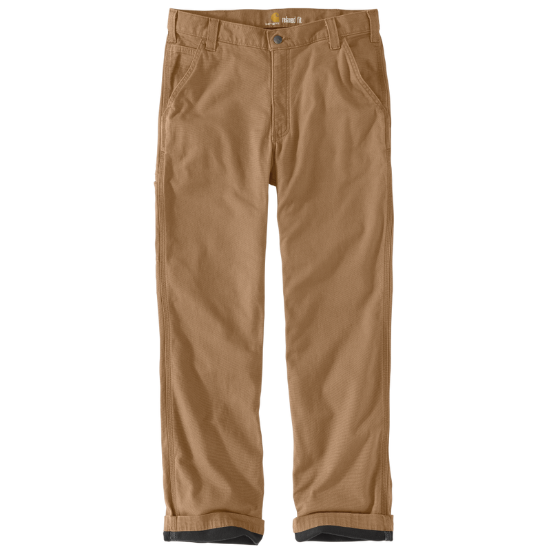 Rugged Flex Relaxed Fit Canvas Flannel-Lined Utility Work Pant (103342253)