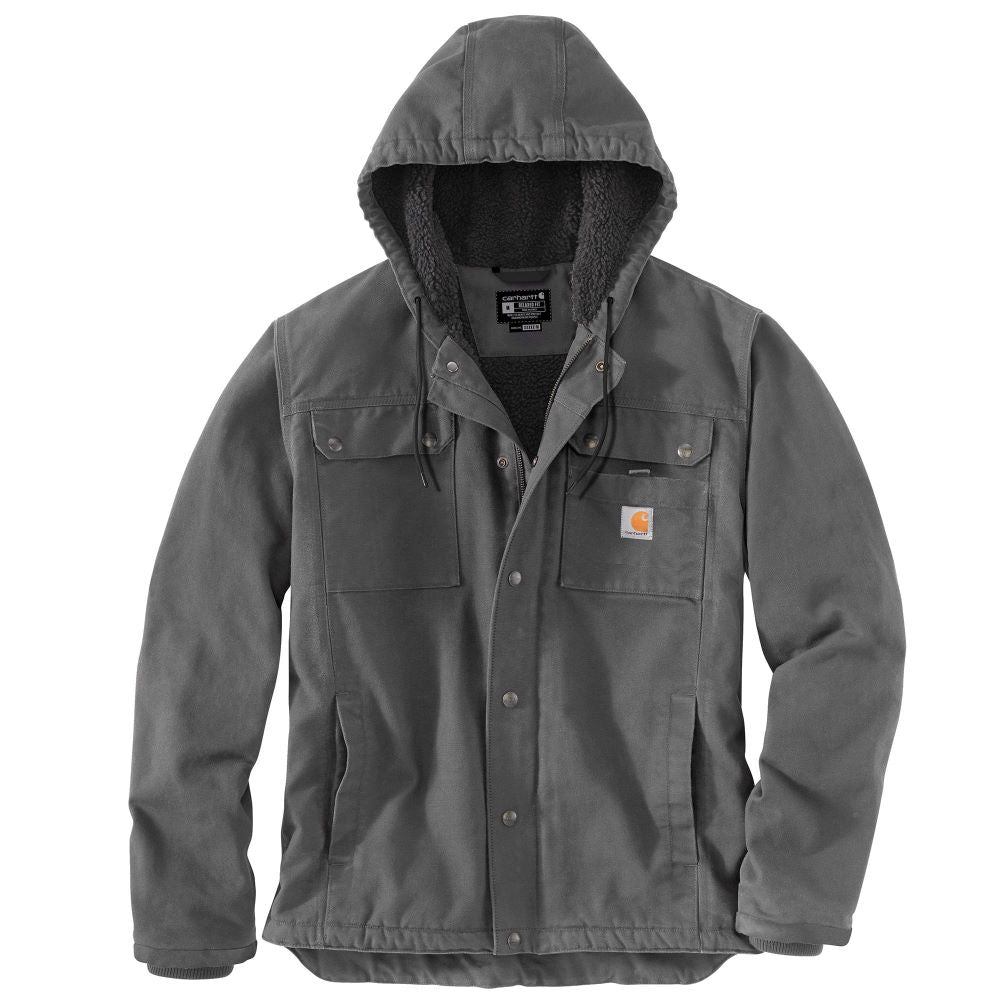 Relaxed Fit Washed Duck Sherpa-Lined Utility Jacket (103826)
