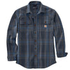Loose Fit Heavyweight  L/S Flannel Plaid Shirt (105947)