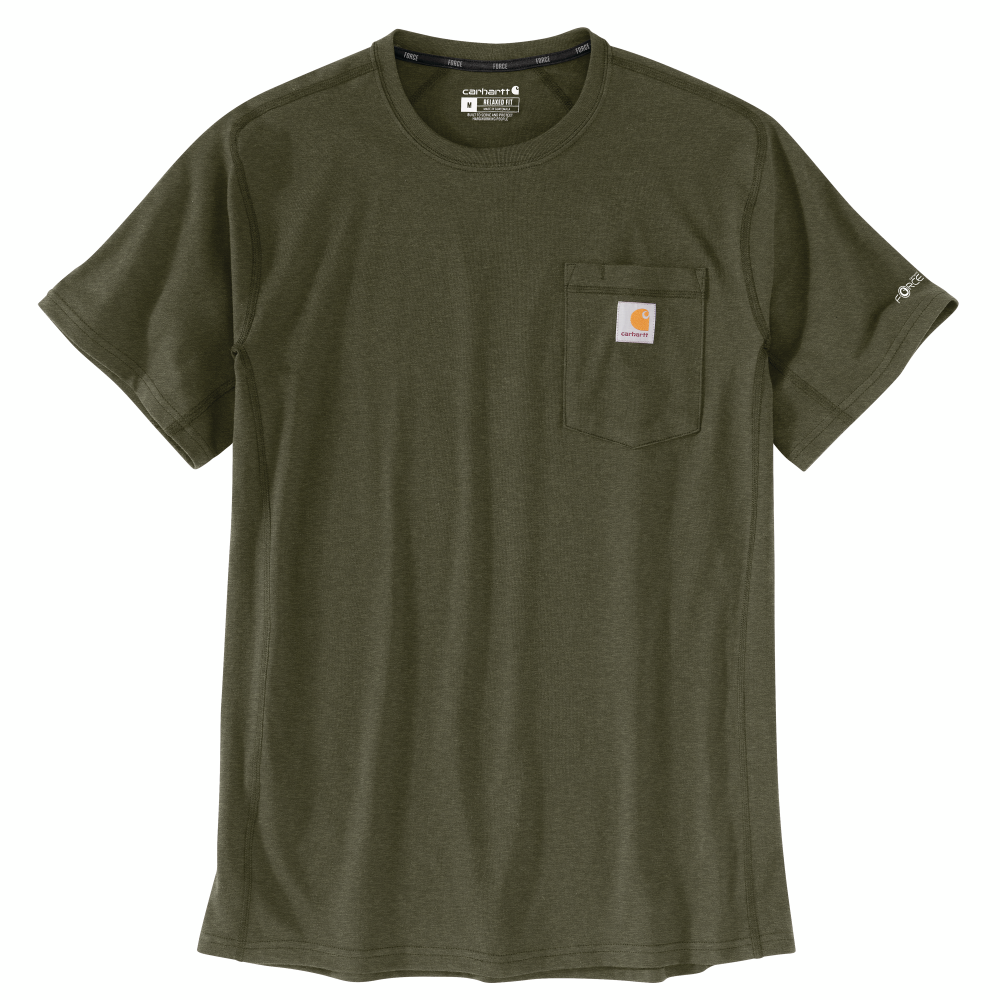 Force Relaxed Fit Midweight ShortSleeve Pocket TShirt Basil Heather (104616G73)