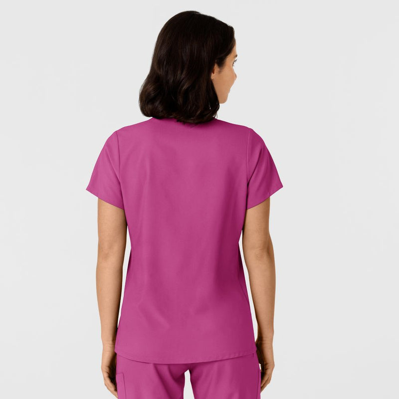 W23 Women's V-Neck Top w/Flex Side Panels (6145)