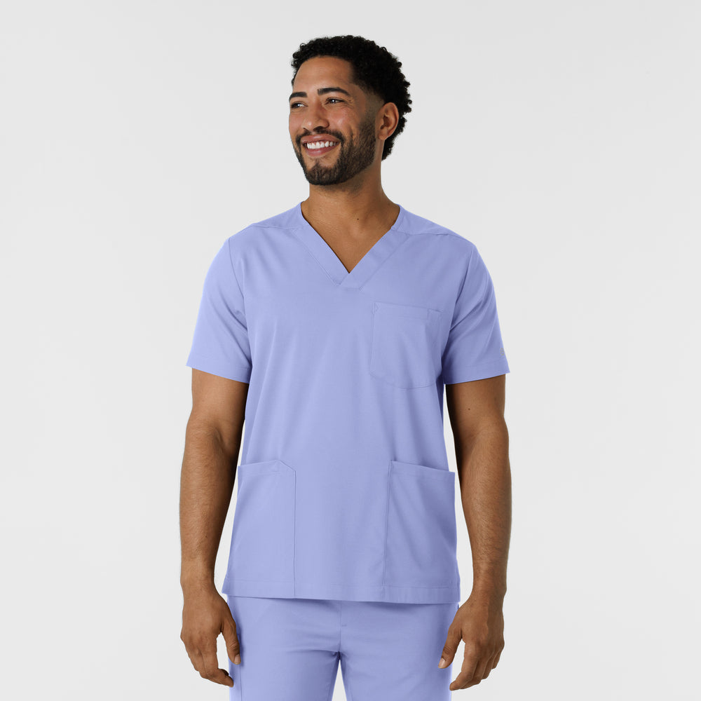 Boundless Mens Multi Pocket VNeck Scrub Top (6351)