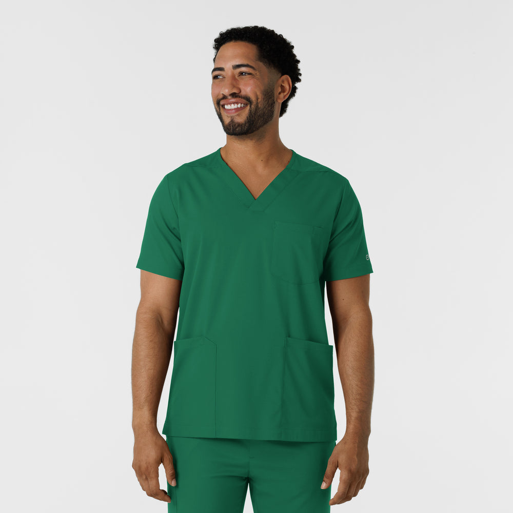 Boundless Mens Multi Pocket VNeck Scrub Top (6351)