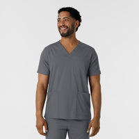 Boundless Mens Multi Pocket VNeck Scrub Top (6351)