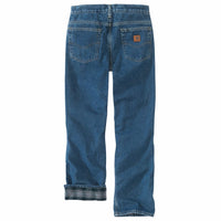 Relaxed Fit Straight Leg Flannel Lined Jean (B172)