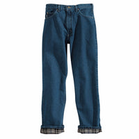 Relaxed Fit Straight Leg Flannel Lined Jean (B172)