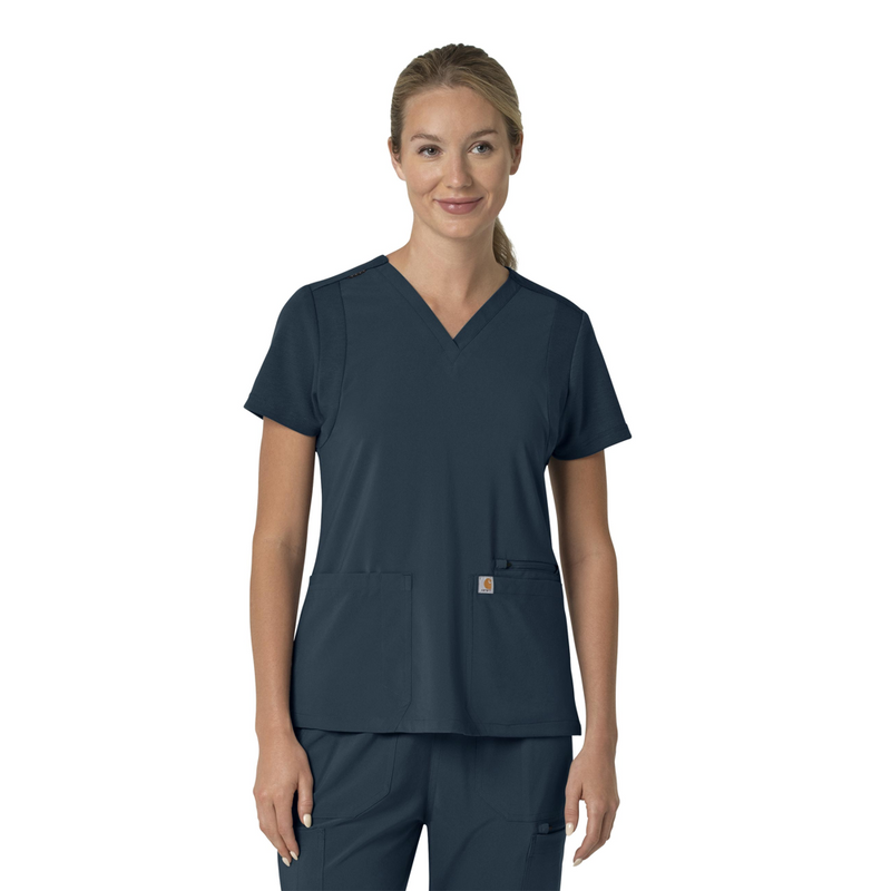 Force Cross Flex Women's Flex Panel V-Neck Scrub Top (C13210)