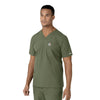 Force Essentials Men's V-Neck Shirttail Scrub Top (C16113)