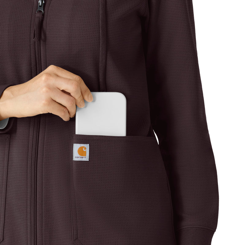 Layers Women's Full Zip Waffle Hoodie (C82008)