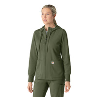 Layers Women's Full Zip Waffle Hoodie (C82008)