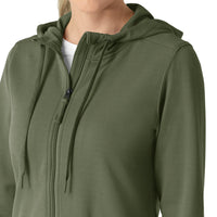 Layers Women's Full Zip Waffle Hoodie (C82008)