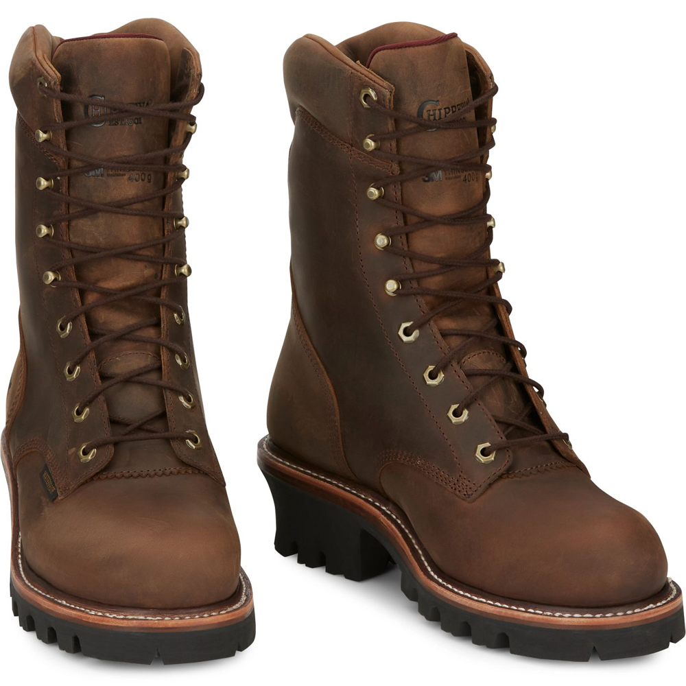 Super DNA 9" Waterproof Steel Toe Insulated Logger Work Boot