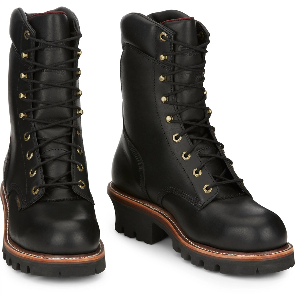 Super DNA 9" Waterproof Steel Toe Insulated Logger Work Boot