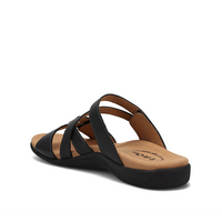 Double U Leather Slide Sandal