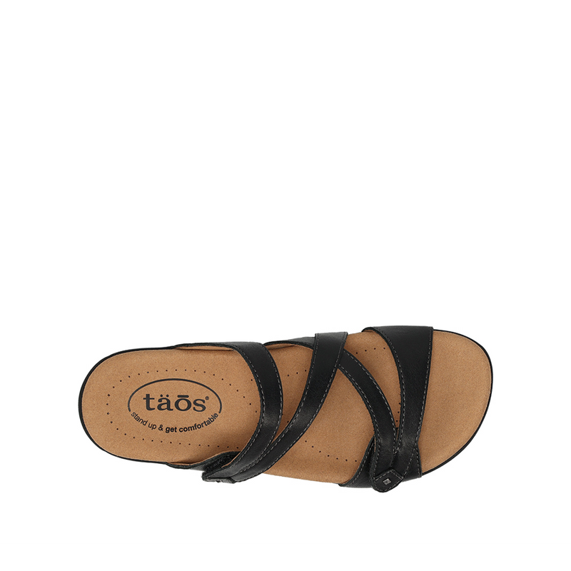 Double U Leather Slide Sandal