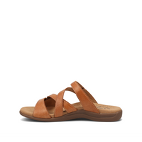 Double U Leather Slide Sandal