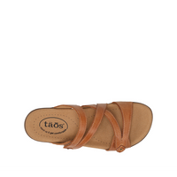 Double U Leather Slide Sandal