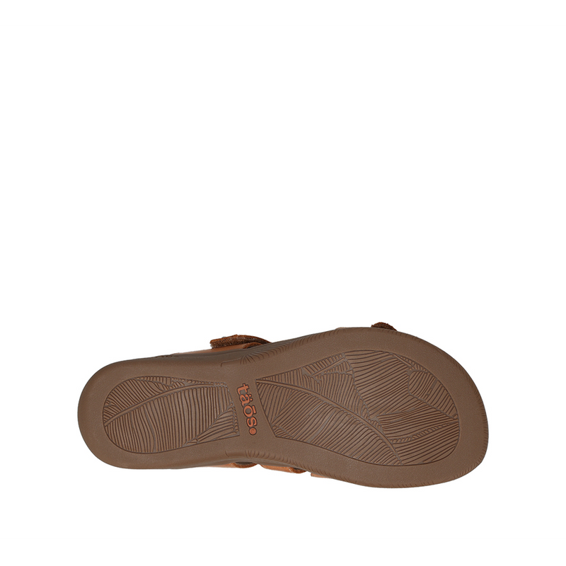 Double U Leather Slide Sandal