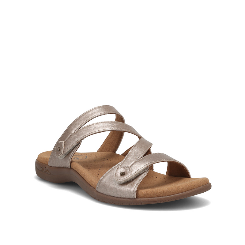 Double U Leather Slide Sandal