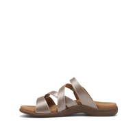 Double U Leather Slide Sandal