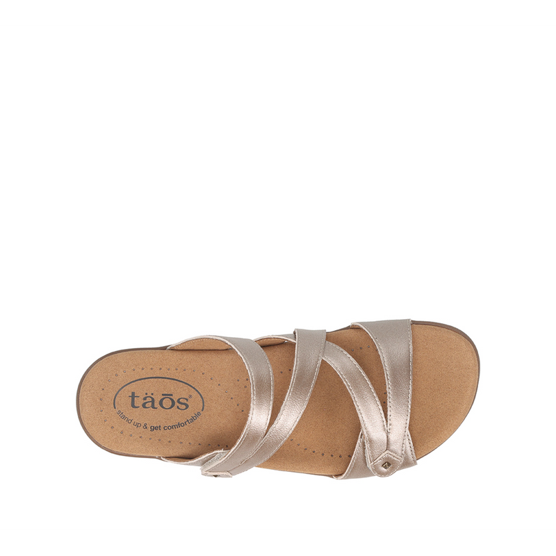 Double U Leather Slide Sandal