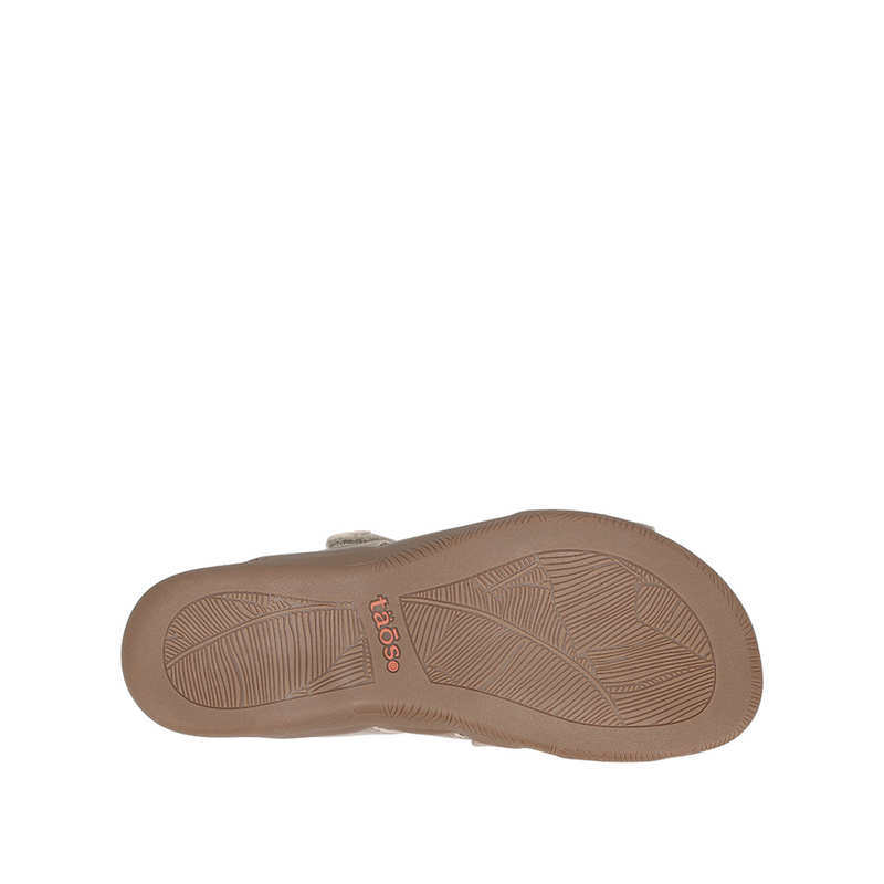 Double U Leather Slide Sandal