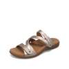 Double U Leather Slide Sandal