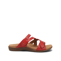 Double U Leather Slide Sandal