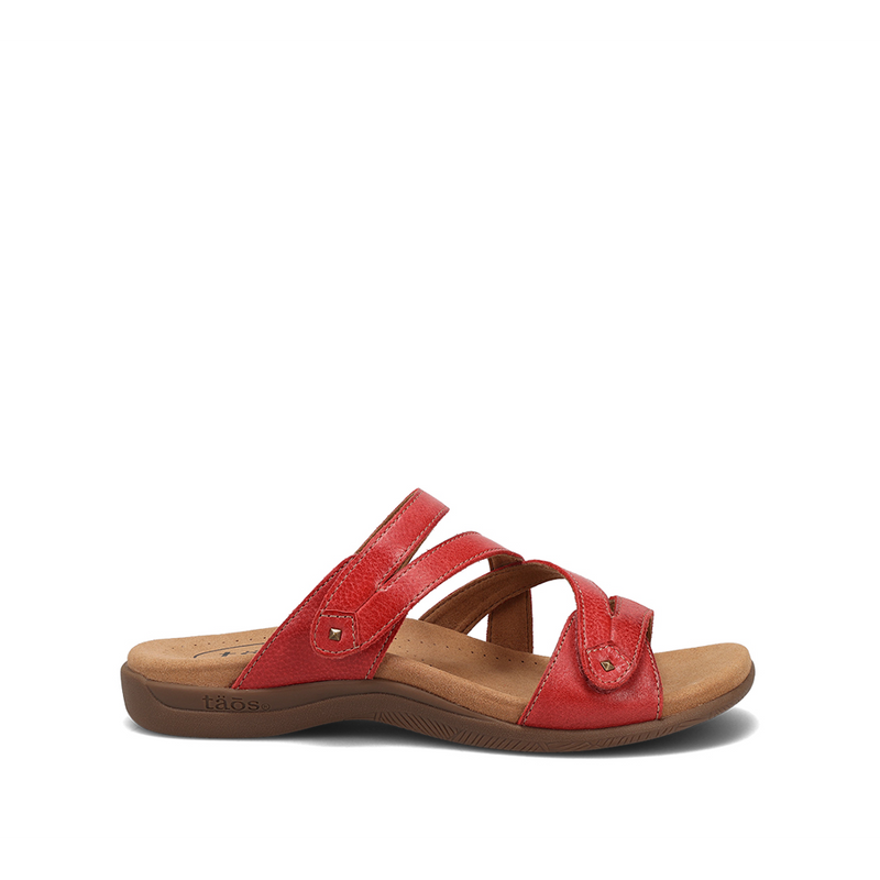 Double U Leather Slide Sandal