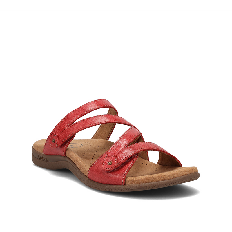 Double U Leather Slide Sandal