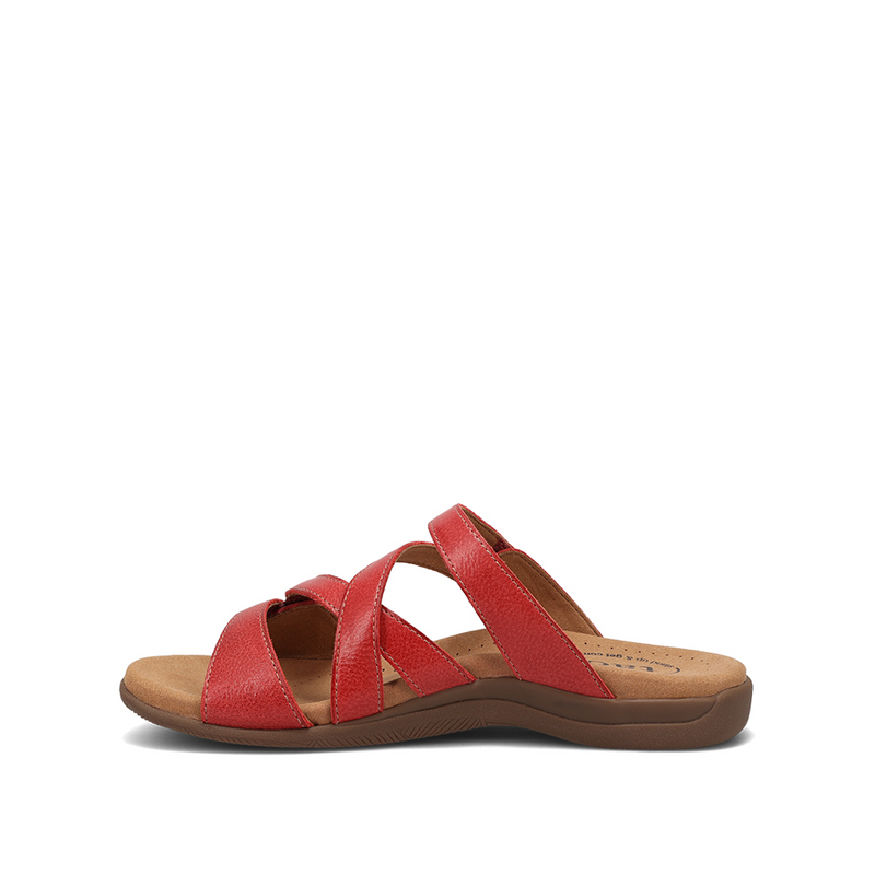 Double U Leather Slide Sandal