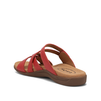 Double U Leather Slide Sandal