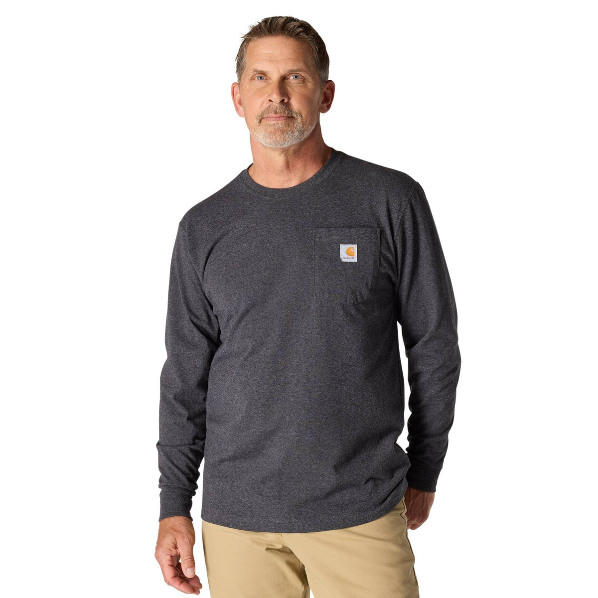 Loose Fit Heavyweight Long-Sleeve Pocket T-Shirt