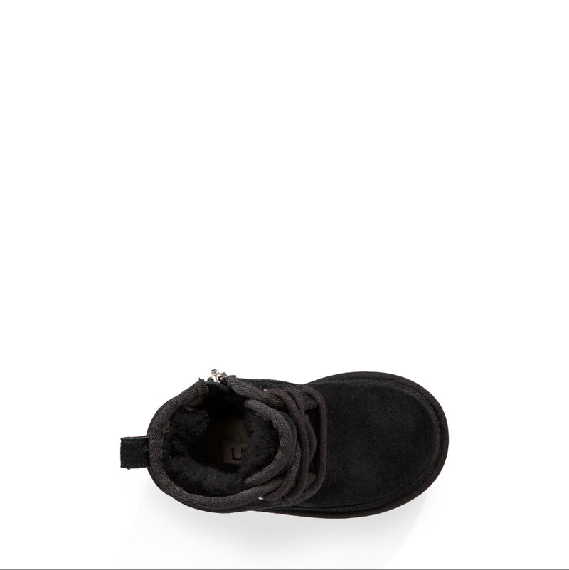 Black boot on a white background