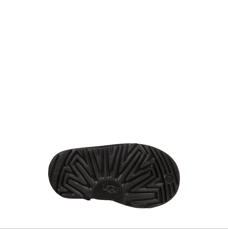Black UGG sole on a white background