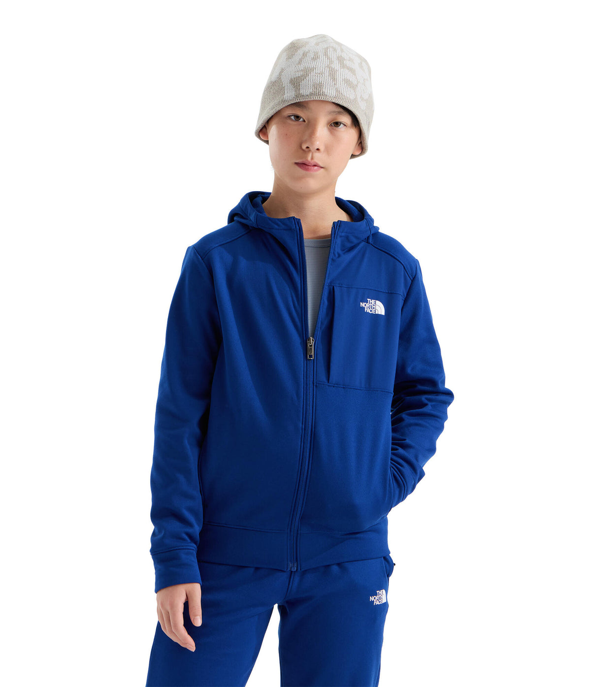 Teen TNF Performance Fleece Full Zip Hooded Jacket