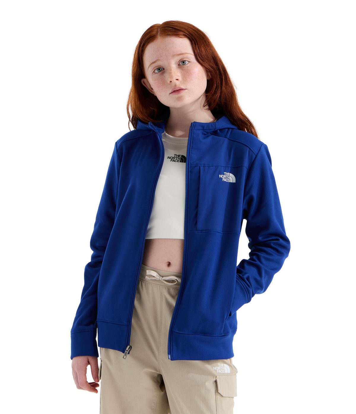 Teen TNF Performance Fleece Full Zip Hooded Jacket