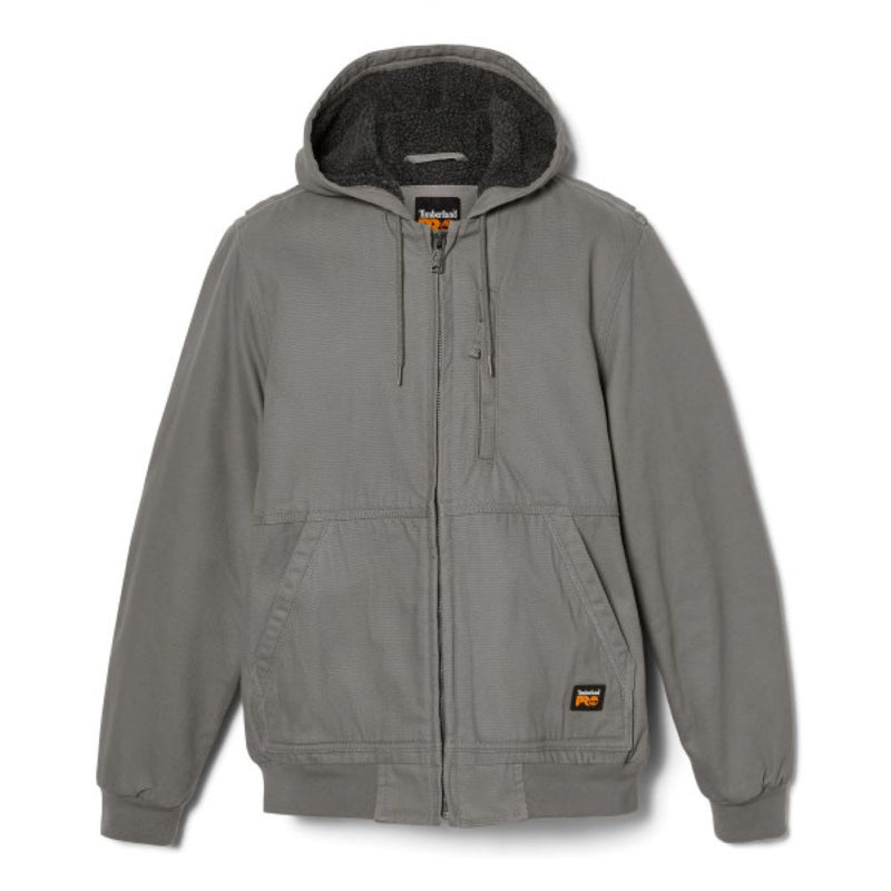 Gritman Lined Canvas Hooded Jacket Pewter (A1VB4-060)