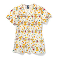 ZoeChloe Printed VNeck Scrub Top (Z12202)