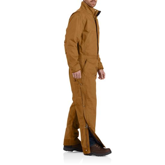 Washed Duck Insulated Coverall Carhartt Brown