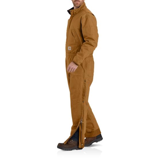 Washed Duck Insulated Coverall Carhartt Brown