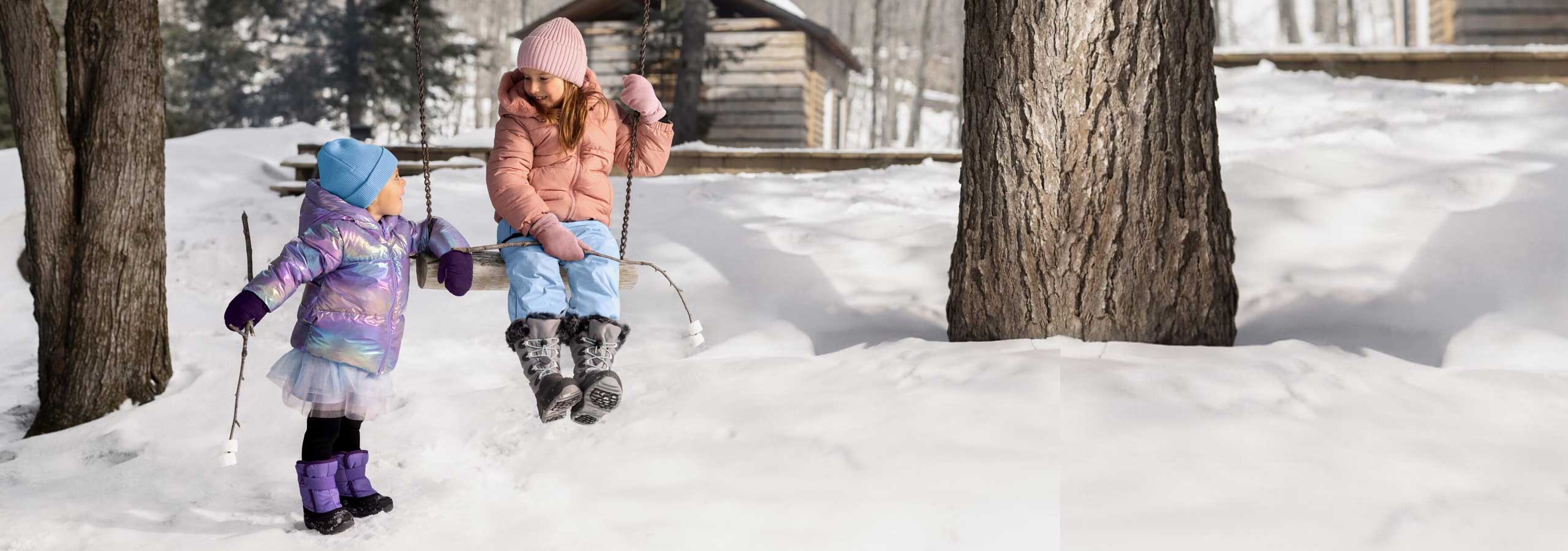 kids in the snow